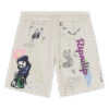 Goosebumps Raw Edge Sweat Shorts (Bone)