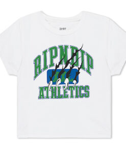 Ripndip Athletics Cropped Baby Tee (White)