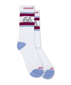 Peeking Nermal Socks (Plum / Blue)