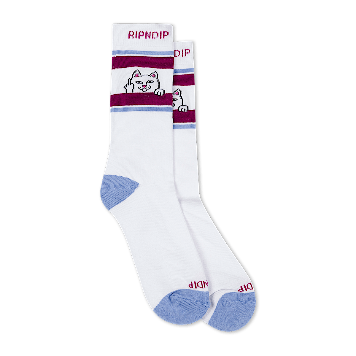 Peeking Nermal Socks (Plum / Blue)