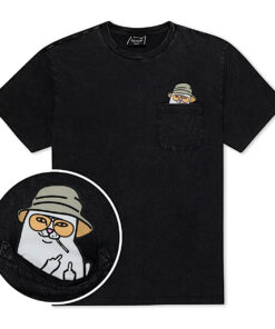 Nermal S Thompson Pocket Tee (Black Mineral Wash)