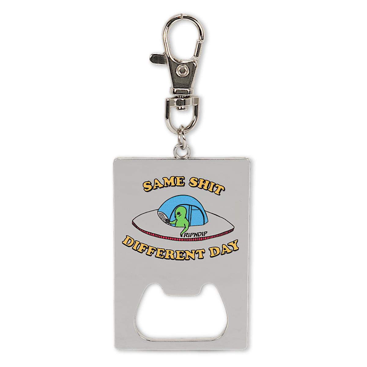 Same Shit Different Day Keychain Bottle Opener (Silver)