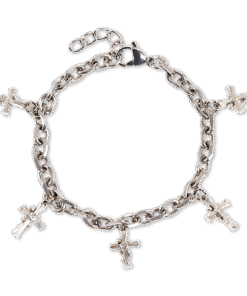 Charm Cross Bracelet (Silver)
