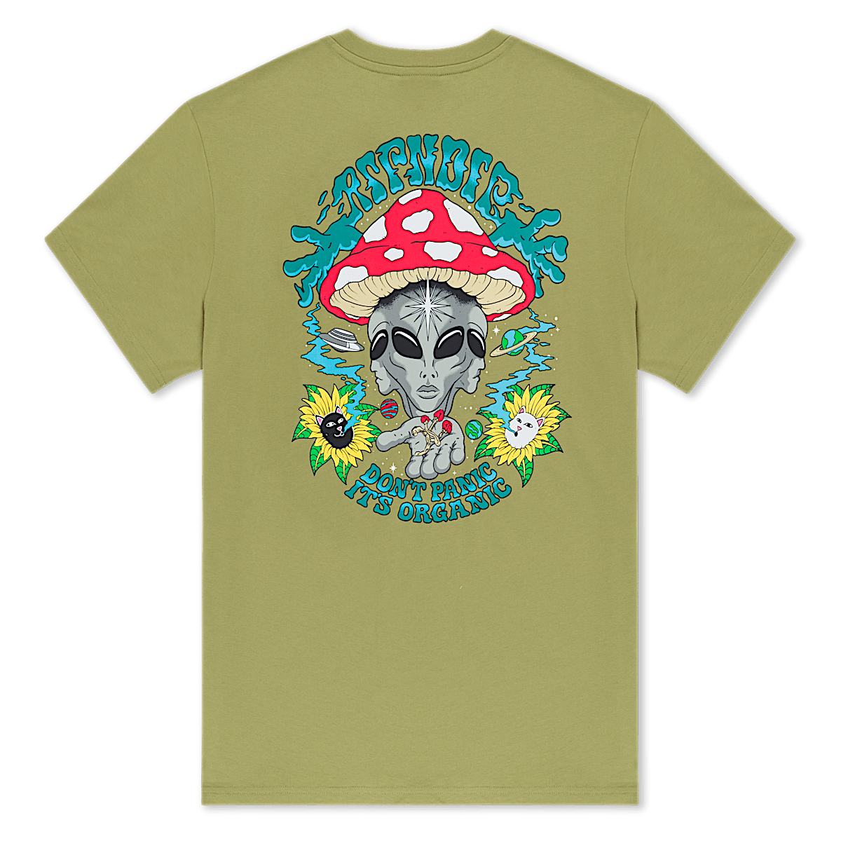 Don't Panic Tee (Light Forest)