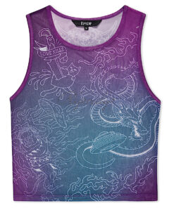 Trace Mesh Cropped Tank (Multi)