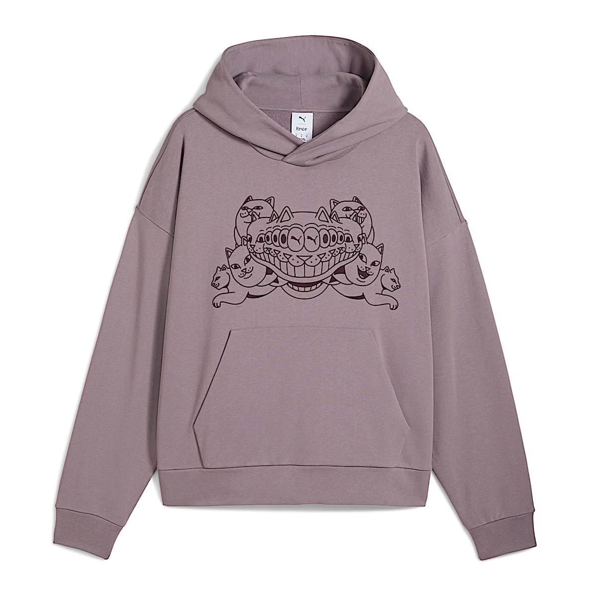 PUMA X RIPNDIP Boxy Graphic Hoodie (Plum Jam)