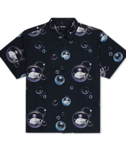 Bubbles Button Up Shirt (Black)