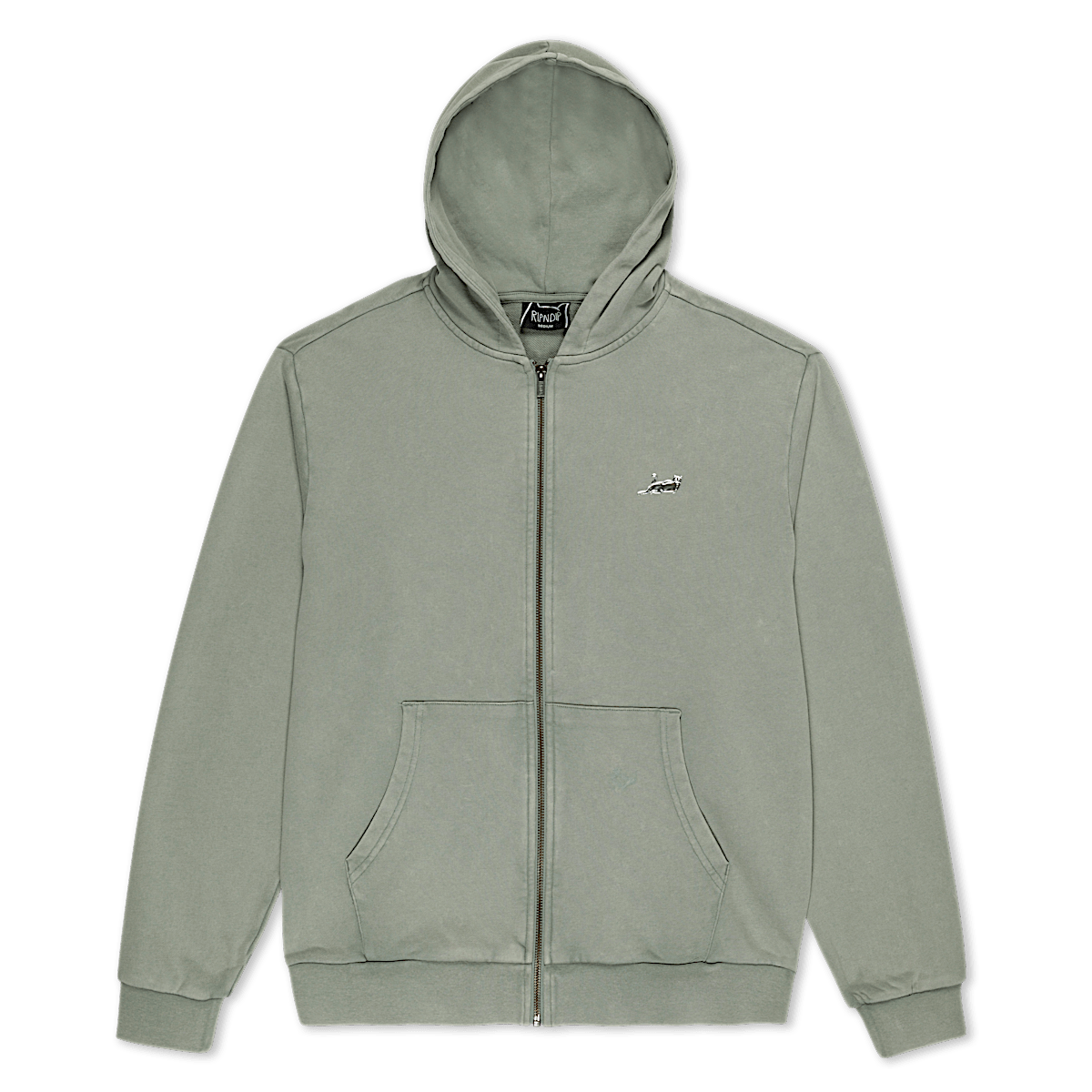 Castanza Zip Up Hoodie (Sage Vintage Wash)